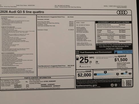 New 2026 Audi Q3 quattro 2.0T AWD/4WD image 38