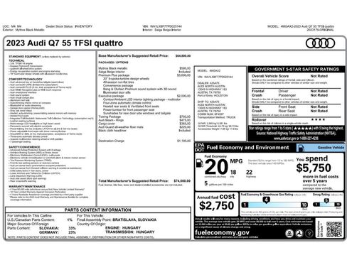 Used 2023 Audi Q7 3.0T Premium Plus w/ Premium Plus Package image 2