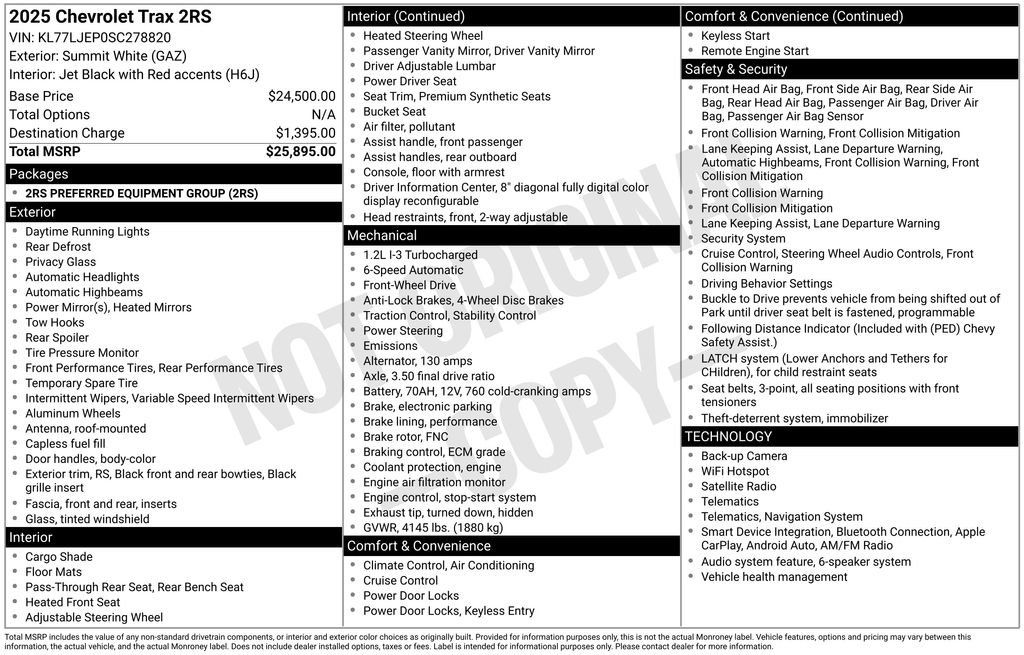 Used 2025 Chevrolet Trax RS FWD image 28