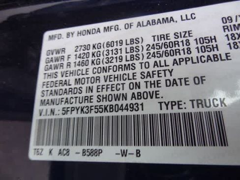 Used 2019 Honda Ridgeline RTL image 38