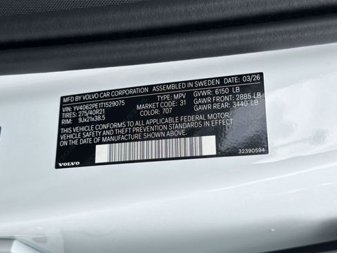 New 2026 Volvo XC90 B6 Plus w/ Protection Package AWD/4WD image 20