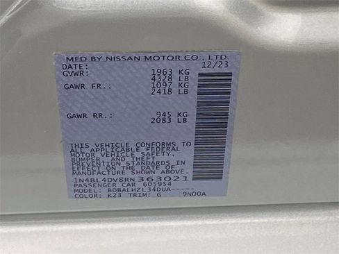 Used 2024 Nissan Altima 2.5 SV image 34