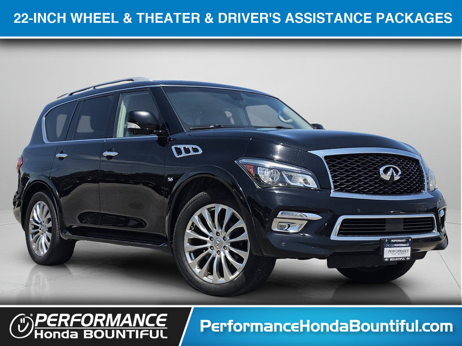 Used 2015 INFINITI QX80 4WD w/ 22" Wheel Package image 1
