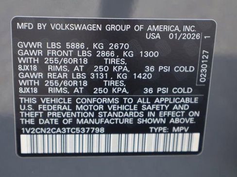 New 2026 Volkswagen Atlas Peak Edition AWD/4WD image 28