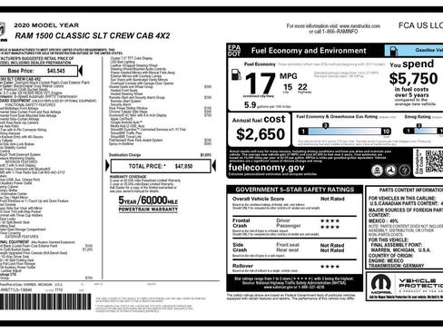 Used 2020 RAM 1500 Classic SLT w/ Luxury Group image 4