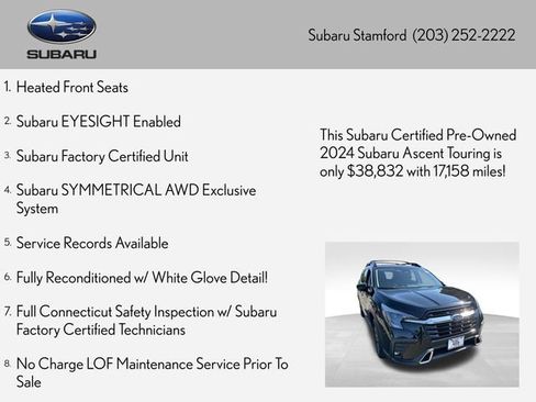 Certified 2024 Subaru Ascent Touring AWD/4WD image 2