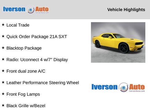 Used 2018 Dodge Challenger SXT w/ Blacktop Package image 2