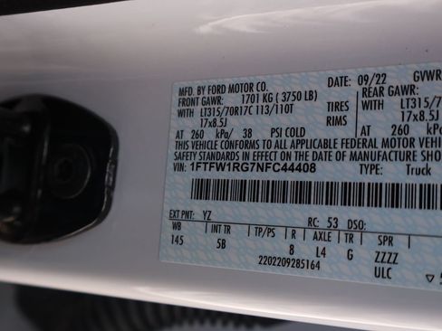 Used 2022 Ford F150 Raptor w/ Equipment Group 801A High AWD/4WD image 46