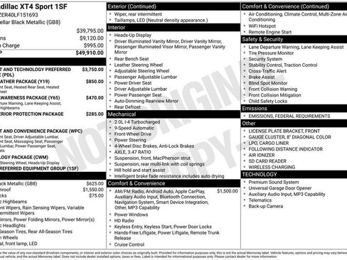 Certified 2020 Cadillac XT4 Sport image 3