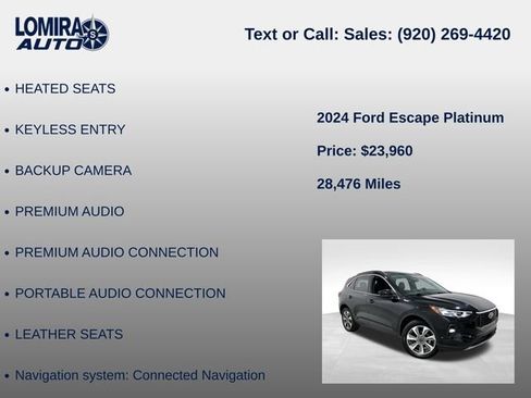 Used 2024 Ford Escape Platinum AWD/4WD image 14
