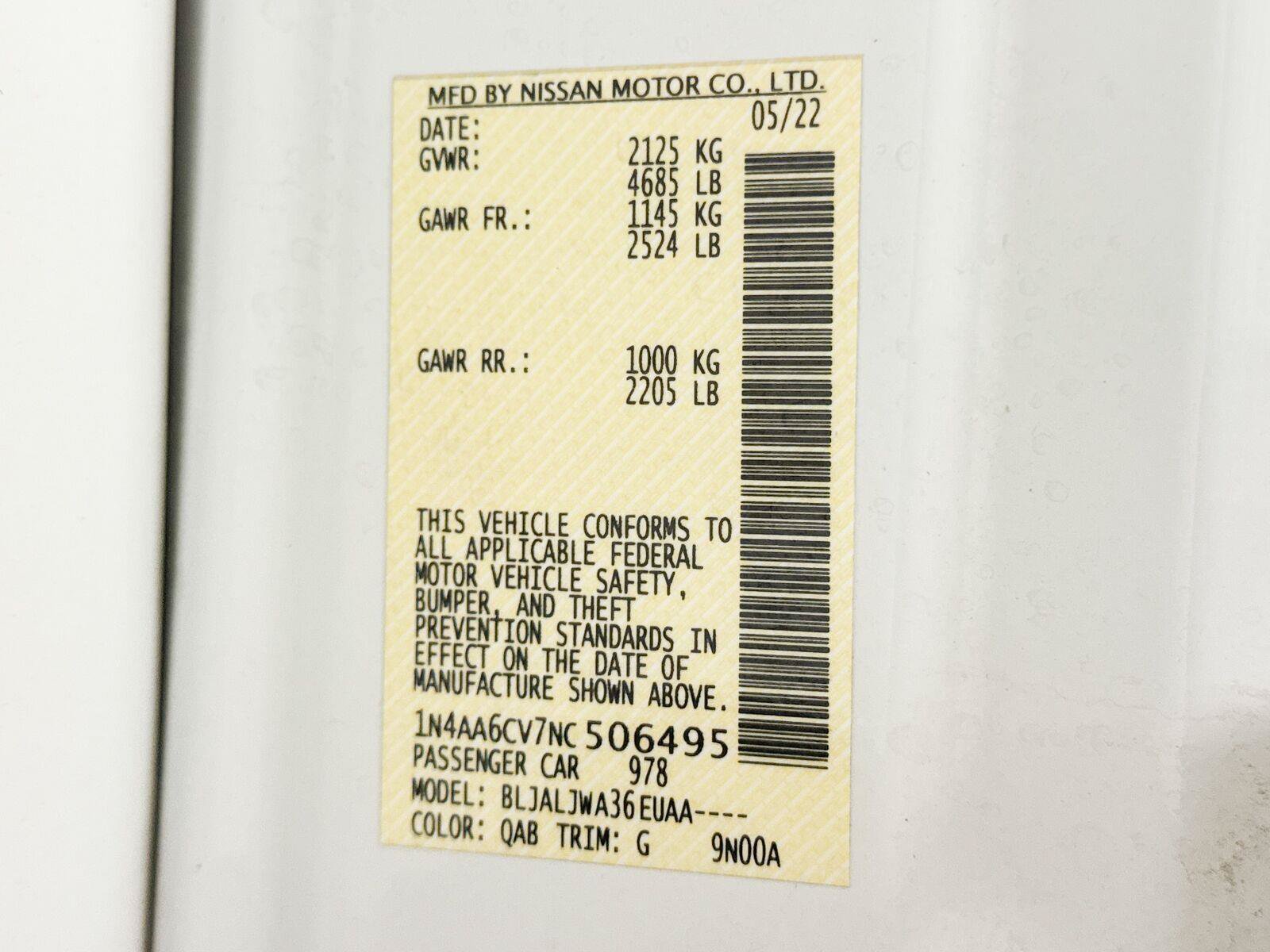 Used 2022 Nissan Maxima SV FWD image 37
