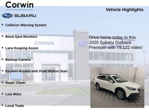 Used 2020 Subaru Outback Premium w/ Popular Package #1 image 6