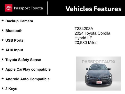 Certified 2024 Toyota Corolla LE FWD image 10