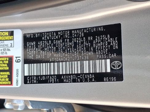 New 2026 Toyota Camry LE FWD image 21