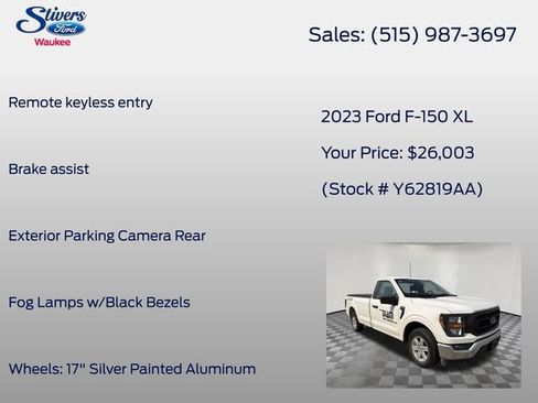 Used 2023 Ford F150 XL w/ XL Chrome Appearance Package RWD image 16