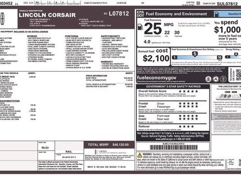 Certified 2025 Lincoln Corsair FWD w/ Equipment Group 101A image 4