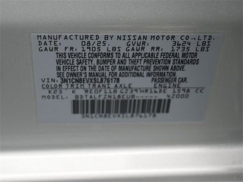 New 2025 Nissan Versa SV w/ Trunk Package image 20