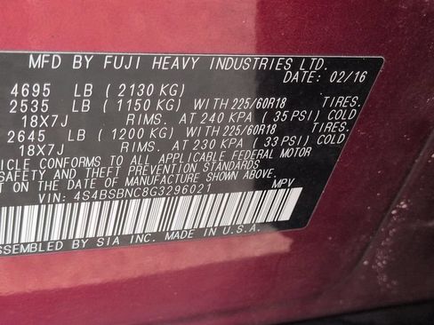 Used 2016 Subaru Outback 2.5i Limited AWD/4WD image 26