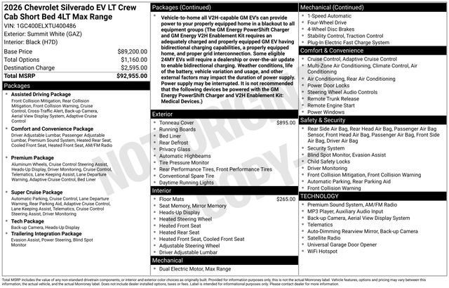 Used 2026 Chevrolet Silverado EV LT AWD/4WD image 48