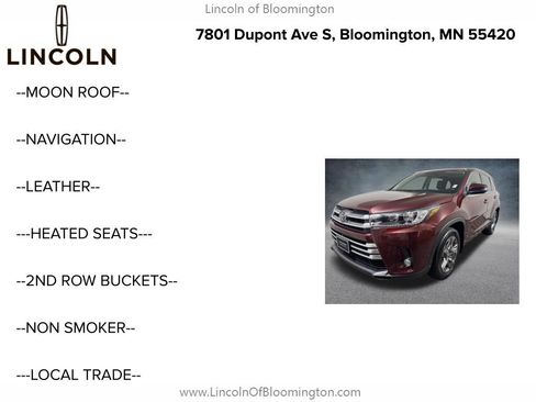 Used 2018 Toyota Highlander Limited Platinum AWD/4WD image 5