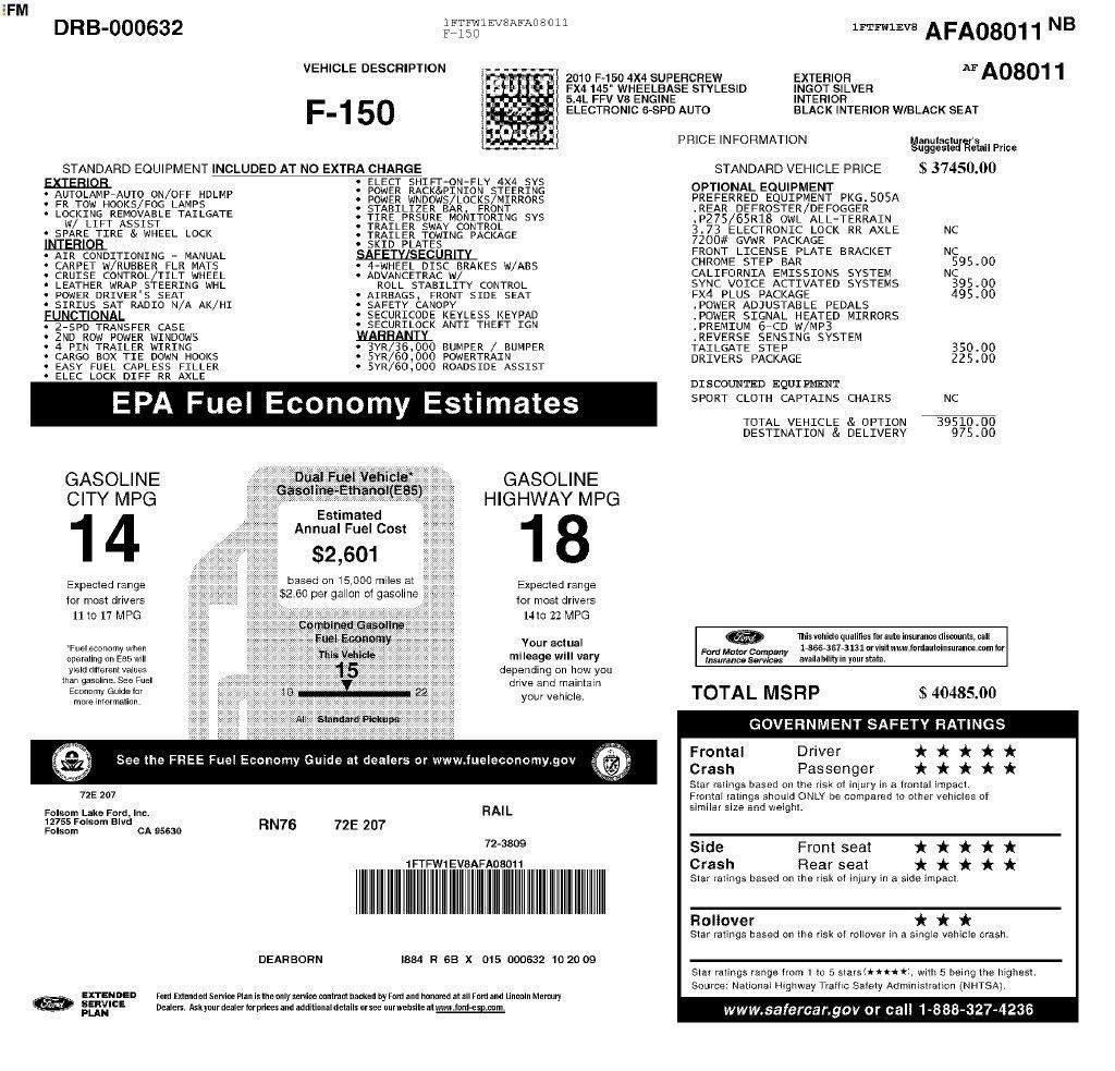Used 2010 Ford F150 FX4 AWD/4WD image 3