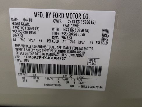 Used 2018 Ford Explorer Limited FWD image 33