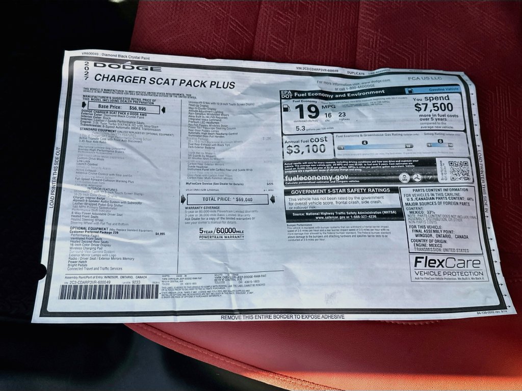 New 2027 Dodge Charger Scat Pack AWD/4WD image 10