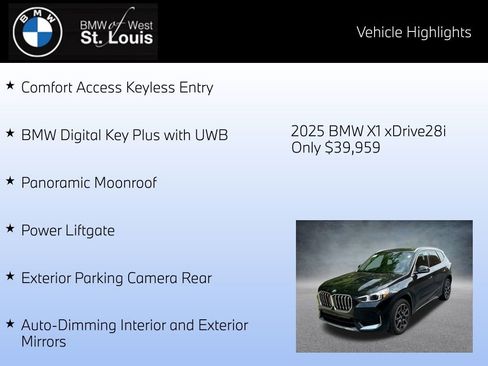 Certified 2025 BMW X1 xDrive28i w/ Convenience Package AWD/4WD image 16