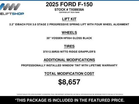 Used 2025 Ford F150 Raptor image 2