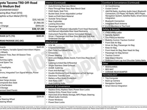 Used 2017 Toyota Tacoma TRD Off-Road w/ Tow Package (A/T) image 6