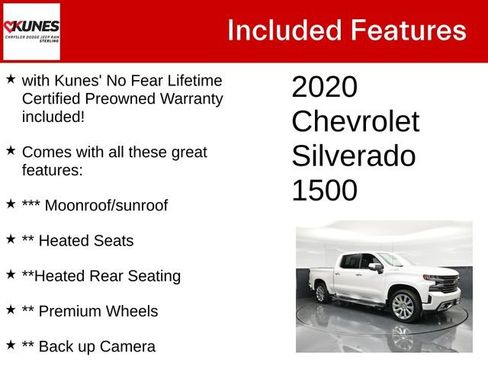 Used 2020 Chevrolet Silverado 1500 High Country w/ Technology Package AWD/4WD image 4