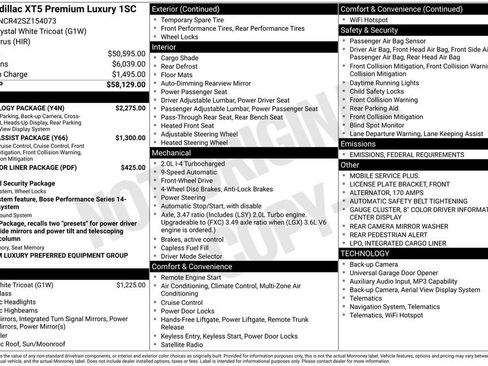 New 2025 Cadillac XT5 Premium Luxury w/ Technology Package image 11