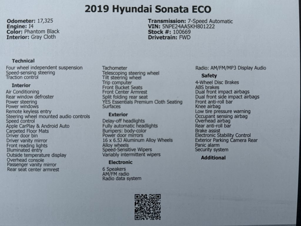 Used 2019 Hyundai Sonata ECO FWD image 49