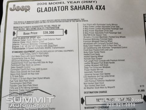 New 2026 Jeep Gladiator Sport image 36