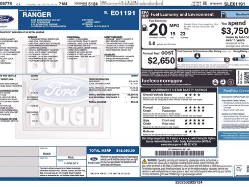 Used 2025 Ford Ranger XLT w/ Equipment Group 301A High AWD/4WD image 10