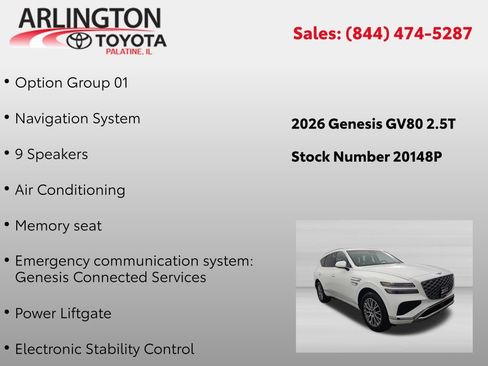Used 2026 Genesis GV80 2.5T AWD/4WD image 2