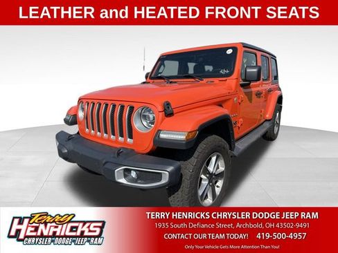Used 2020 Jeep Wrangler Unlimited Sahara w/ Uconnect 4C Nav & Sound Group AWD/4WD image 1