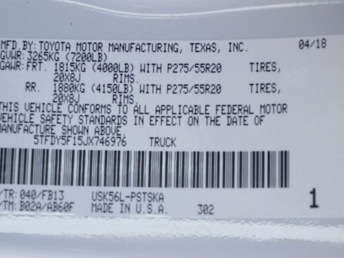 Used 2018 Toyota Tundra SR5 w/ TRD Sport Package image 54