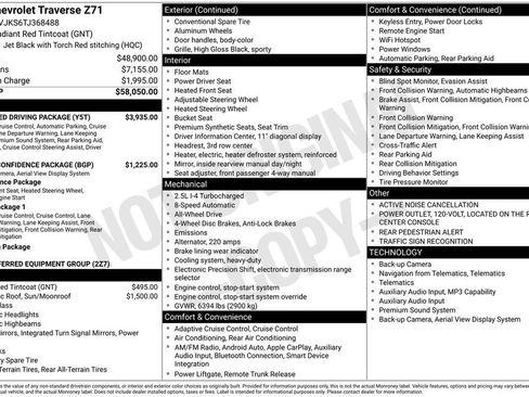 New 2026 Chevrolet Traverse Z71 w/ Enhanced Driving Package AWD/4WD image 25