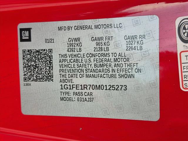 Used 2021 Chevrolet Camaro LT RWD image 14