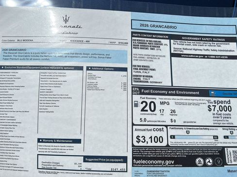 New 2026 Maserati GranCabrio Modena AWD/4WD image 21