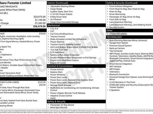 Used 2024 Subaru Forester Limited AWD/4WD image 35
