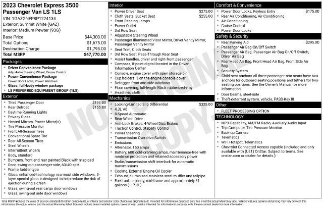 Used 2023 Chevrolet Express 3500 LS RWD image 36