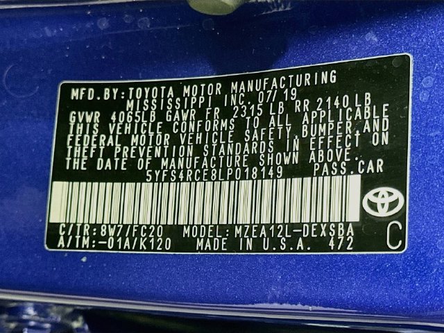 Used 2020 Toyota Corolla SE FWD image 24