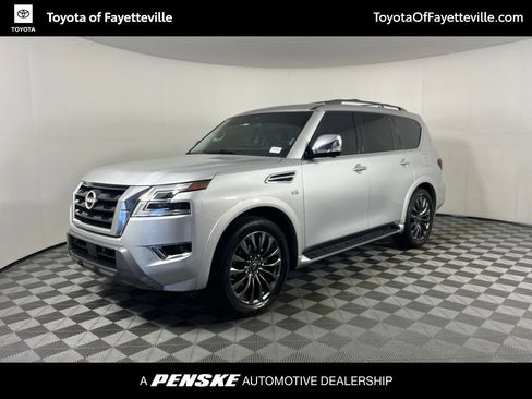 Used 2021 Nissan Armada Platinum w/ Captain's Chairs Package AWD/4WD image 1