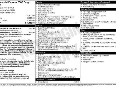New 2025 Chevrolet Express 2500 w/ Driver Convenience Package RWD image 4