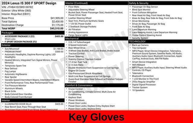 Used 2024 Lexus IS 300 F Sport w/ Accessory Package 2 RWD image 63