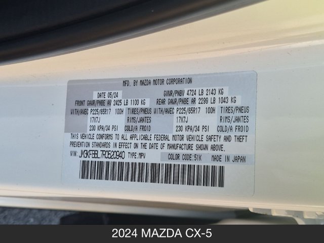 Certified 2024 MAZDA CX-5 AWD 2.5 S w/ Select Package image 25