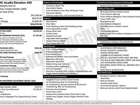 New 2026 GMC Acadia Elevation w/ Black Edition image 7