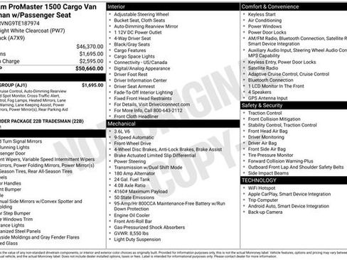 New 2026 RAM ProMaster 1500 w/ Safety Group FWD image 2